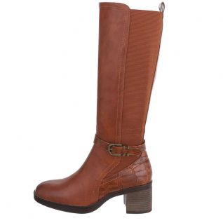 Bottes marron petit talon