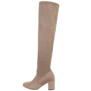 Genouillère beige talon carré