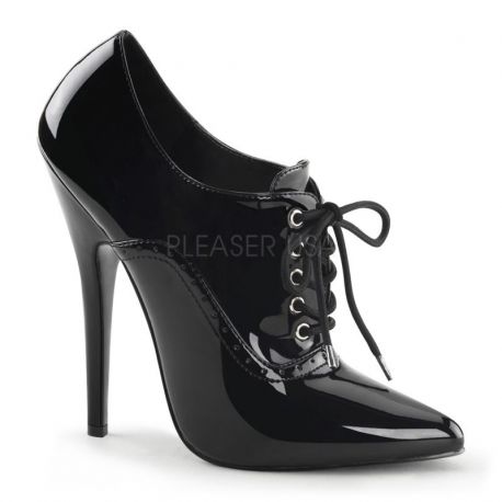 Escarpin lacet noir mat taille 43 pas cher
