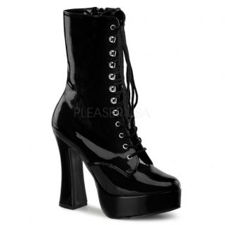 Bottines en vinyle noire