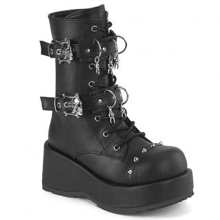 Bottines compensées pour femme à bout rond