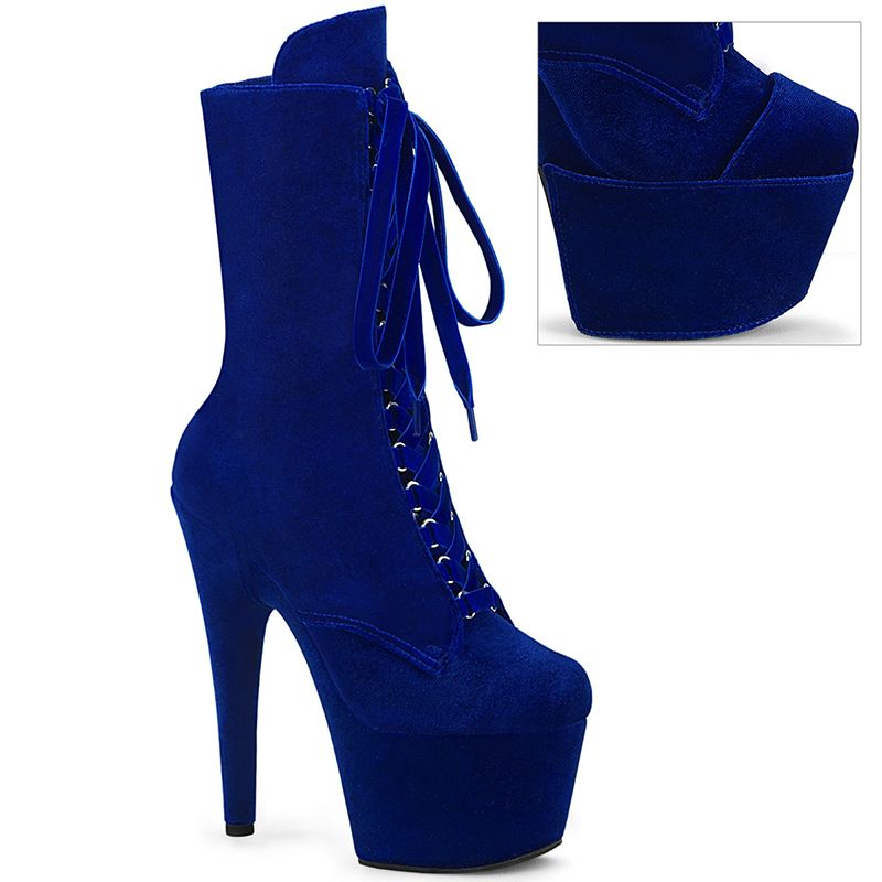 Bottines velours bleu discount