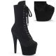 Bottines noires velours talon plateforme 17 cm