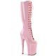 Bottes talon 23 cm roses vernies