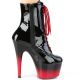 Bottines noires et rouge talon de 18 cm