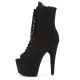 Bottines femmes talon 18 cm velours noirs