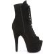 Bottines en velours noirs talon de 18 cm