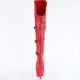 Cuissardes bout rond rouge talon de 15 cm