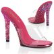 Mules glamour rose fuschia petit prix