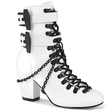 Bottines Blanches petit talon