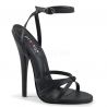 Sandales noir mat talon haut