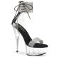 Chaussures sandales à bride cheville strass talon haut 