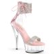 sandale habillées strass talon haut rose