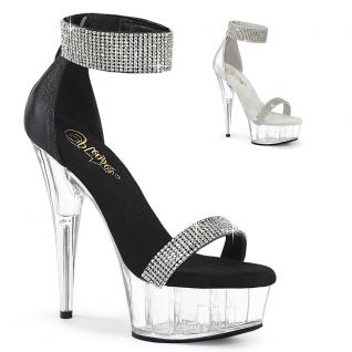 Sandale sexy strass haut talon et plateforme