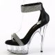 sandales plateforme et brides strass