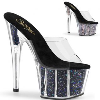 Chaussures originales mules transparentes insert confettis