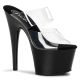 Mules Adore-702 en noir et blanc talon vertigineux de 18 cm