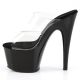 Noir profond et transparence, les Mules Adore-702