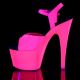 chaussure fille nue sandale fluo