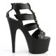 Sandales noire bride et anneaux coup de pied