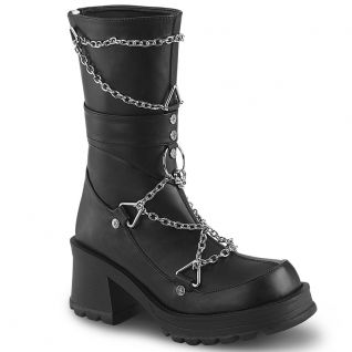 Bottines femmes en cuir végan talon bloc