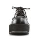 Mocassin talon large cuir noir démoniacult