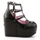 Escarpin femme gothique talon compensé haut