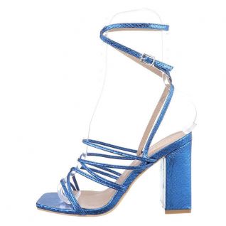 Sandale fine bride bleue