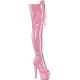 Cuissardes roses bouts ouverts plateforme