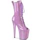 Bottine rose vernis haute plateforme flamingo