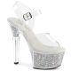 Sandales sexy nu-pieds strass à talon