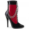 Bottine sexy domina-1033 rouge et  noire