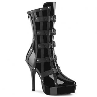 Bottine noire et rouge plateau et talon fin