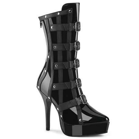 Bottine noire et rouge plateau et talon fin