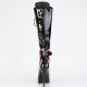 Bottes sexy talon haut rouge et noire pas chère