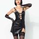 Robe imitation cuir sans manche