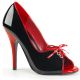 Escarpins Peep Toe noirs et rouges vernis