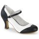 Chaussures à petit talon escarpins gangster à bride flapper-25n