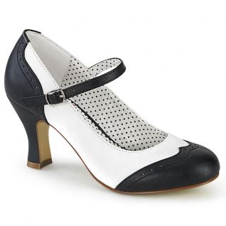 Chaussures à petit talon escarpins gangster à bride flapper-25n