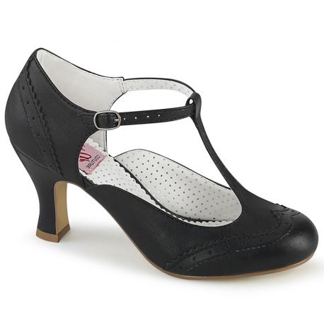 Escarpins d'Orsay noirs petit talon
