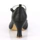 Chaussures vintage talon bobine noir mat