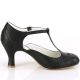 Chaussures à petit talon escarpins d'Orsay noirs flapper-26