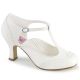 Chaussures à petit talon escarpins d'Orsay blancs flapper-26