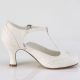 Escarpins coloris blanc mat pinup