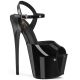 Sandales noires vernis à plateforme