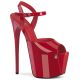 Sandales rouges éclatantes à talons hauts