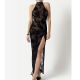 femme en robe résille noire sexy catanzaro
