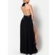 Robe longue noire en lycra