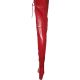 cuissarde latex rouge talon carre