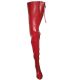 cuissarde latex rouge talon carre